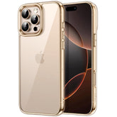 JETech Case for iPhone 16 Pro Max 6.9-Inch, Non-Yellowing Shockproof Phone Bumper Cover, Anti-Scratch Clear Back (Desert Titanium)